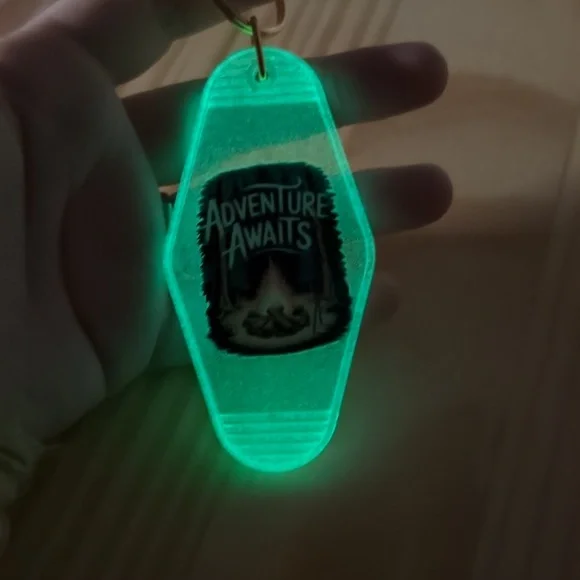 Adventure Awaits Glow In The Dark Key Chain - Picture 3 of 3
